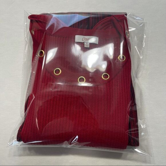 Candie’s Red Knit Flared Sweater Dress Medium - Picture 14 of 14